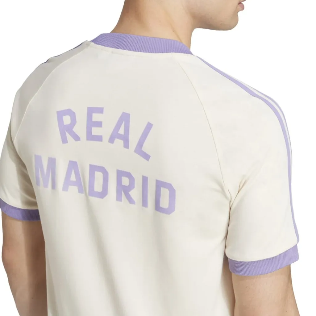 Football And Rugby Clothing*adidas Originals Real Madrid Adicolor Classics 3 Stripes T-Shirt Adults in Purple