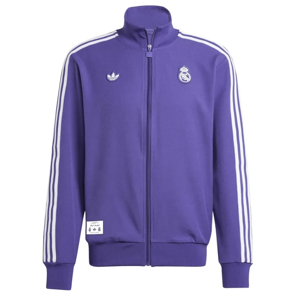 Tracksuits*adidas Real Madrid Terraces Icon Tracksuit Top in Purple