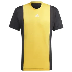 Fitness And Gym Tops*adidas Rib Crew Neck Regular Fit T-Shirt in Yellow