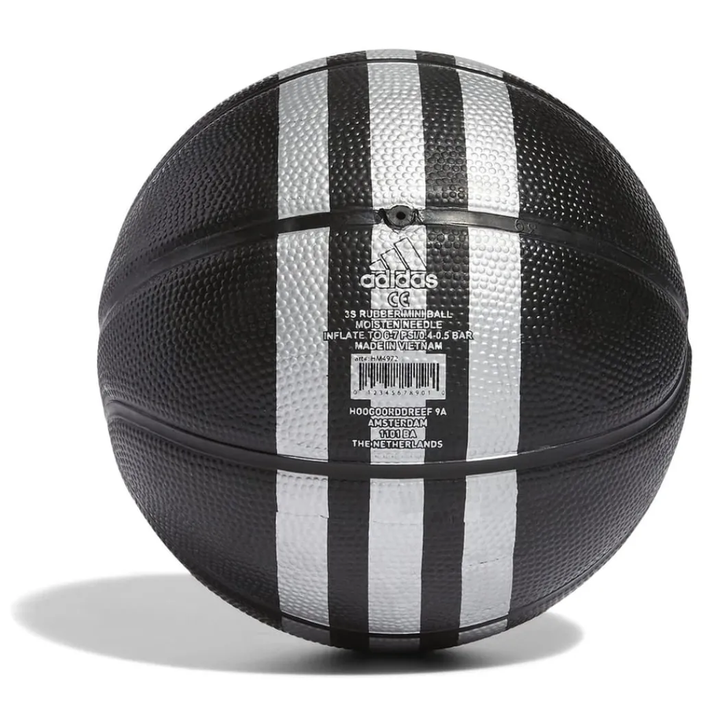 Assorted*adidas 3s Rubber Mini Basketball in Black