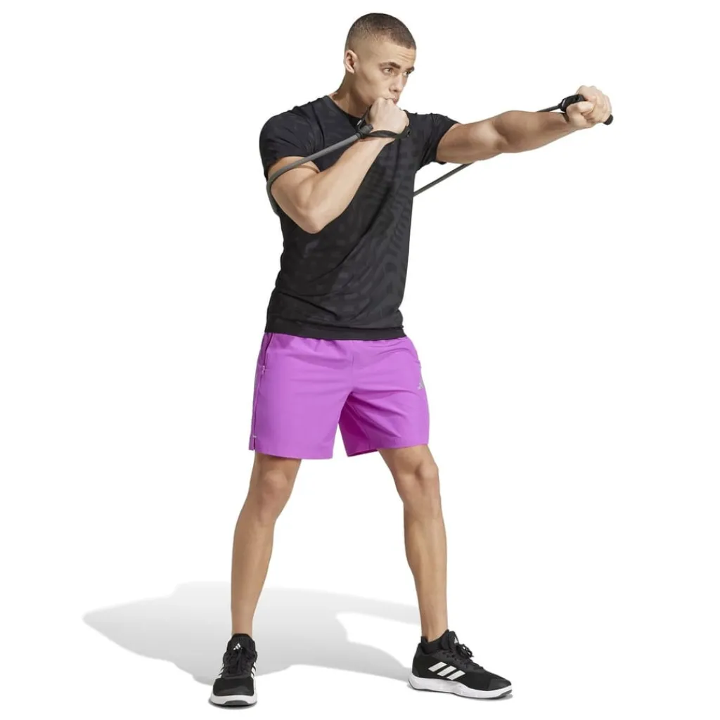 Fitness And Gym Tops*adidas Seamless Slim Fit Crew Neck T-Shirt in Black