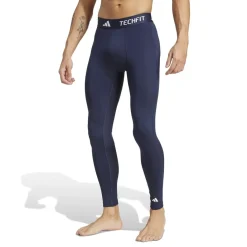 Fitness And Gym Pants*adidas Techfit Compression Training Long Tights in Blue