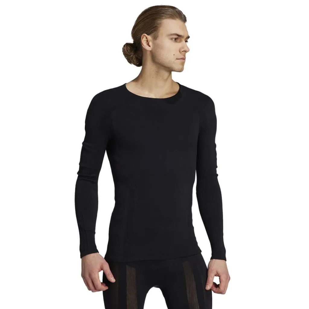 Fitness And Gymwear*adidas Terrex Merino Slim Fit Long Sleeve T-Shirt in Black