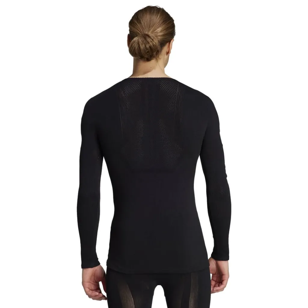 Fitness And Gymwear*adidas Terrex Merino Slim Fit Long Sleeve T-Shirt in Black