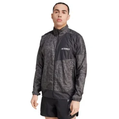 Coats And Jackets*adidas Terrex Trail Running Wind Jacket in Charcoal