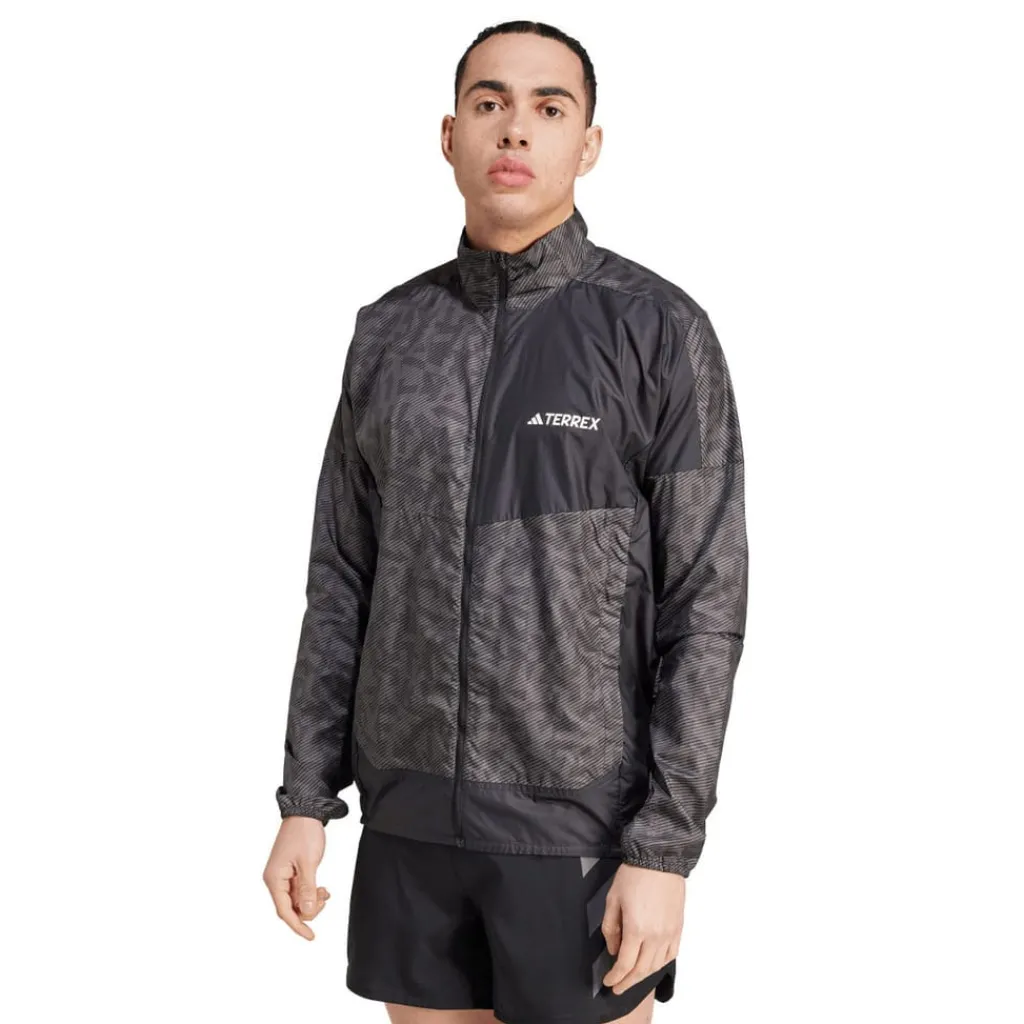 Coats And Jackets*adidas Terrex Trail Running Wind Jacket in Charcoal