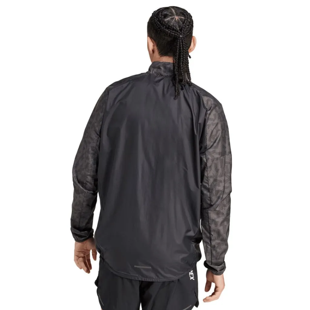 Coats And Jackets*adidas Terrex Trail Running Wind Jacket in Charcoal