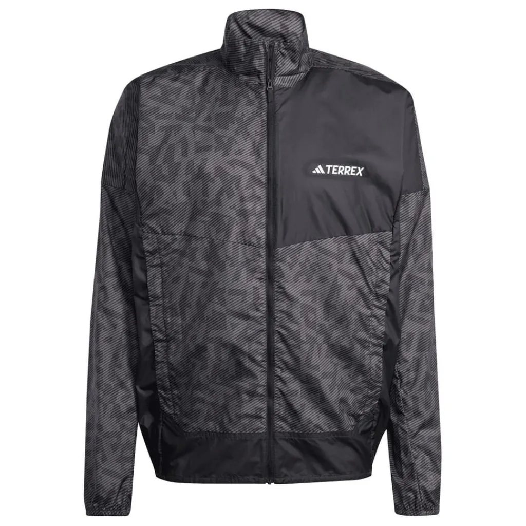 Coats And Jackets*adidas Terrex Trail Running Wind Jacket in Charcoal