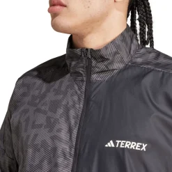 Coats And Jackets*adidas Terrex Trail Running Wind Jacket in Charcoal