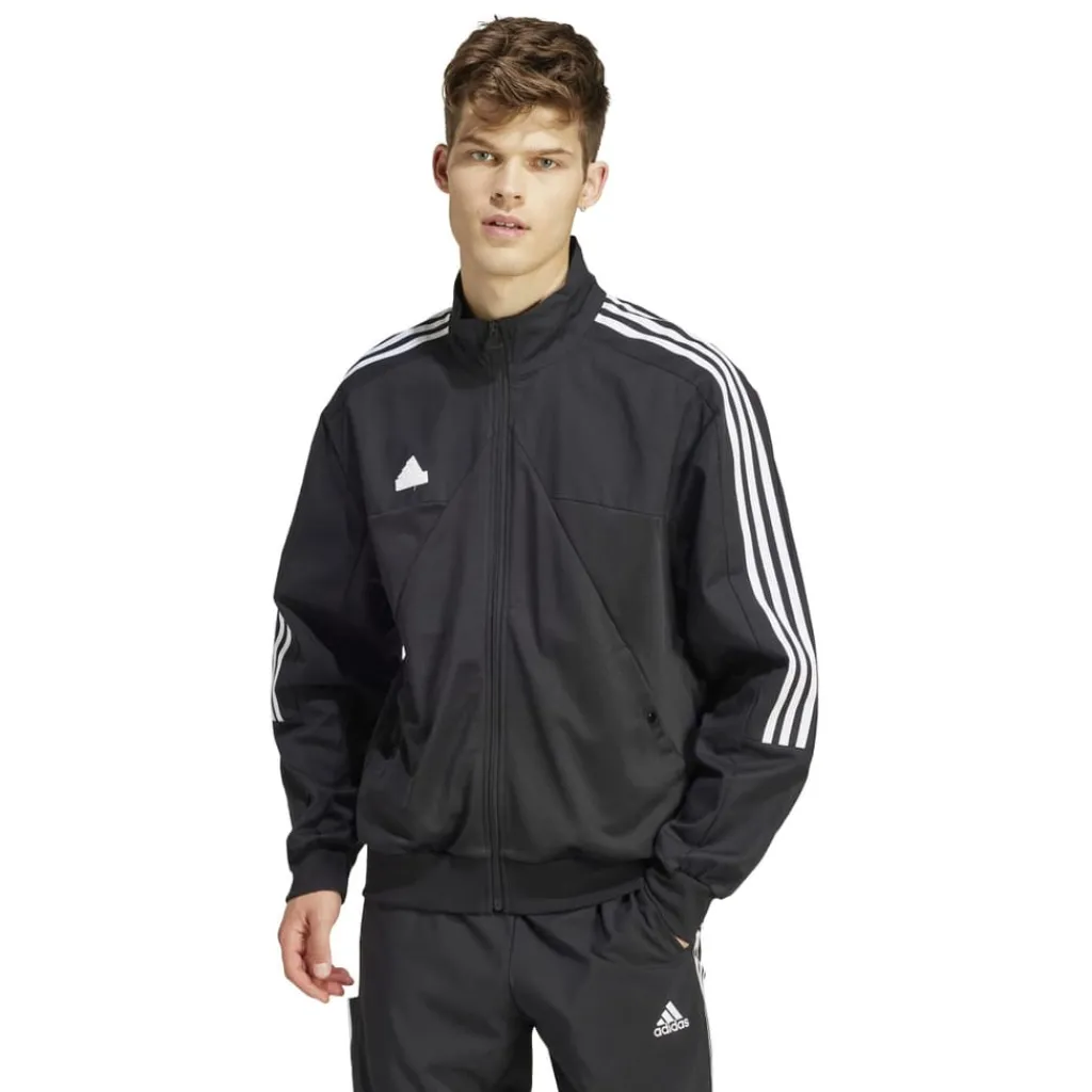 Tracksuits*adidas Tiro Material Mix Track Jacket in Black