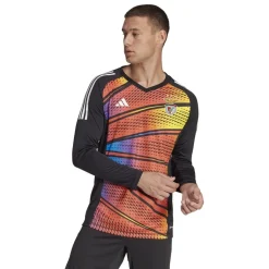 Football And Rugby Clothing*adidas V-Neck Slim Fit Long Sleeve Shirt in Black