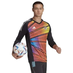 Football And Rugby Clothing*adidas V-Neck Slim Fit Long Sleeve Shirt in Black
