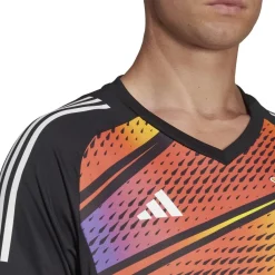 Football And Rugby Clothing*adidas V-Neck Slim Fit Long Sleeve Shirt in Black