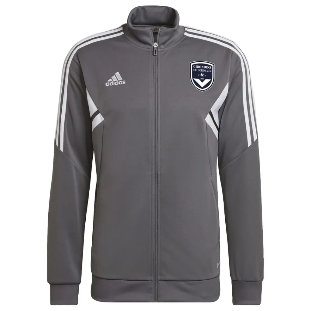 Tracksuits*adidas Zip Neck Long Sleeve Sweatshirt in Grey