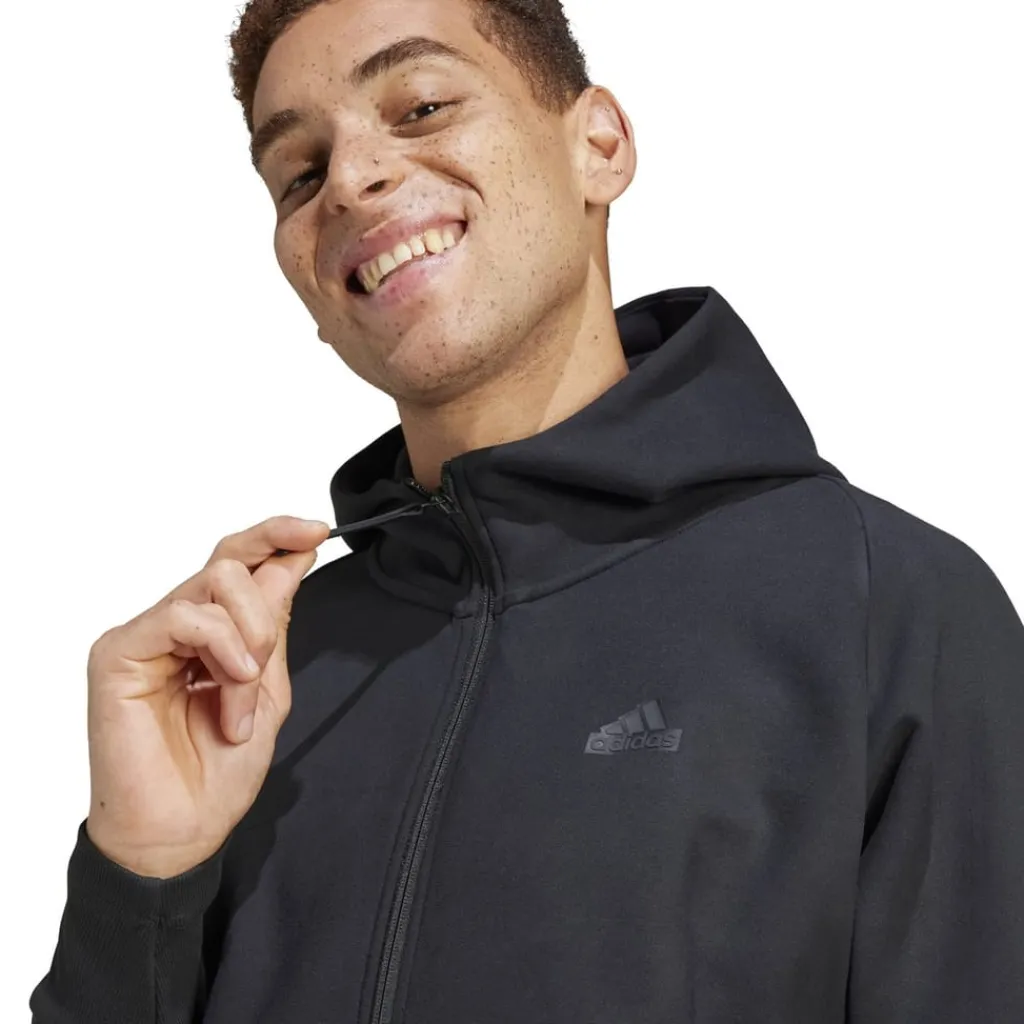 Tracksuits*adidas Z.N.E. Hooded Regular Fit Athletic Top in Black