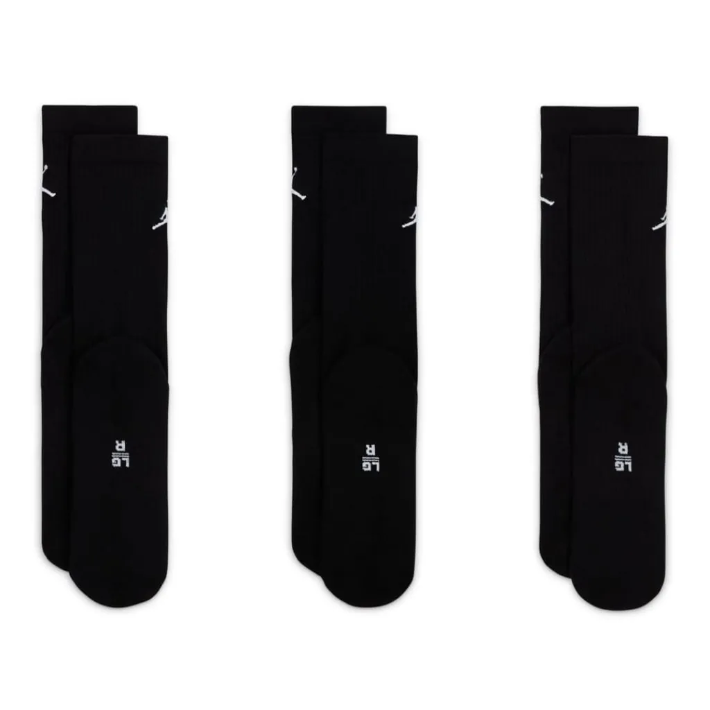 Underwear And Socks*Air Jordan Everyday Crew Socks (3 Pairs) in Black