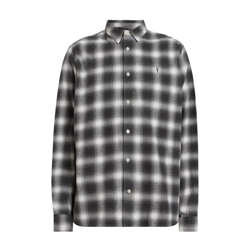 Shirts*AllSaints Collared Neck Malpaso Regular Fit Shirt in Grey