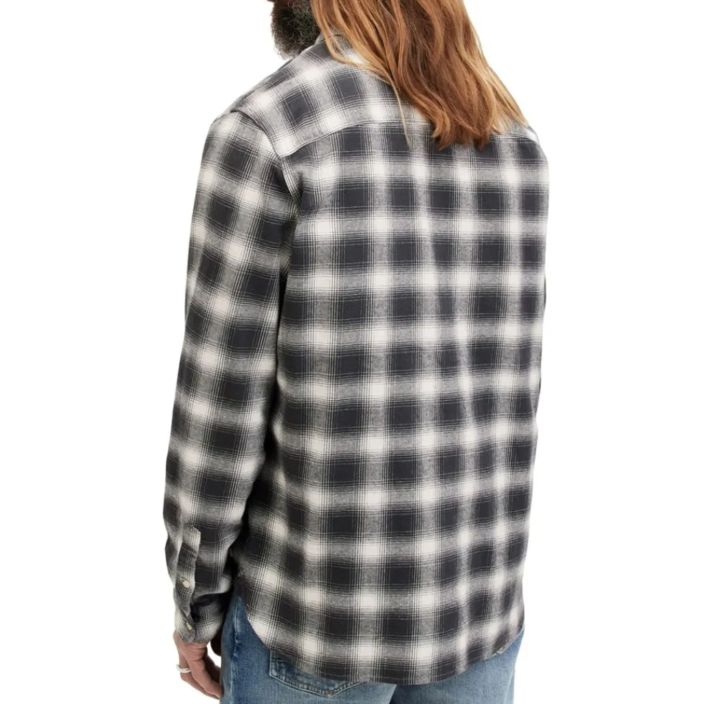 Shirts*AllSaints Collared Neck Malpaso Regular Fit Shirt in Grey