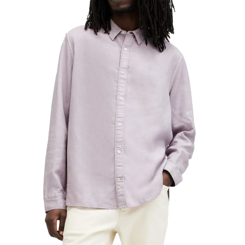 Shirts*AllSaints Laguna Regular Fit Long Sleeve Shirt in Purple