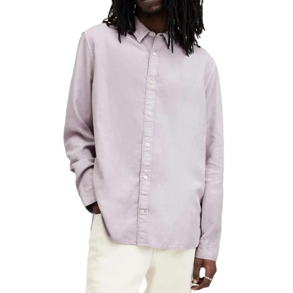 Shirts*AllSaints Laguna Regular Fit Long Sleeve Shirt in Purple