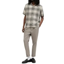 Shirts*AllSaints Padres Relaxed Fit Short Sleeve Shirt in White