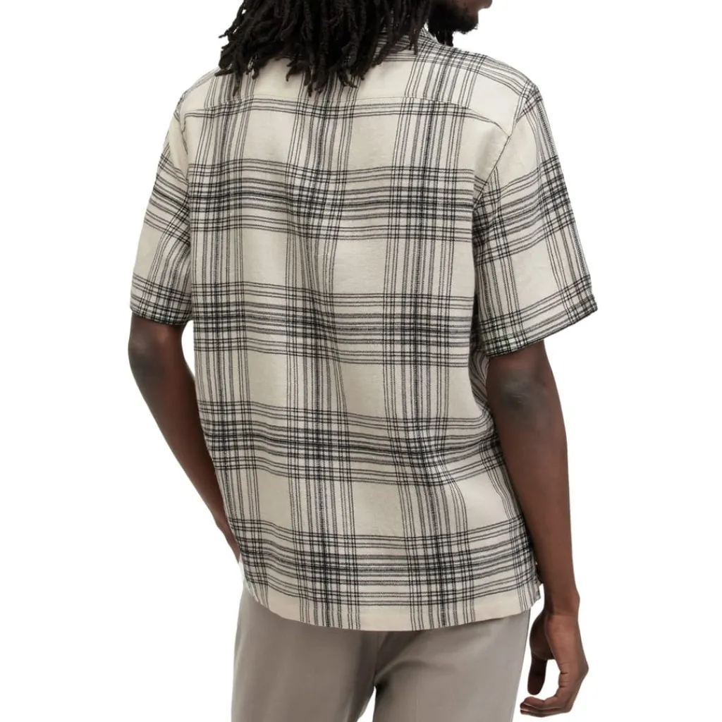 Shirts*AllSaints Padres Relaxed Fit Short Sleeve Shirt in White
