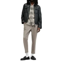 Shirts*AllSaints Padres Relaxed Fit Short Sleeve Shirt in White