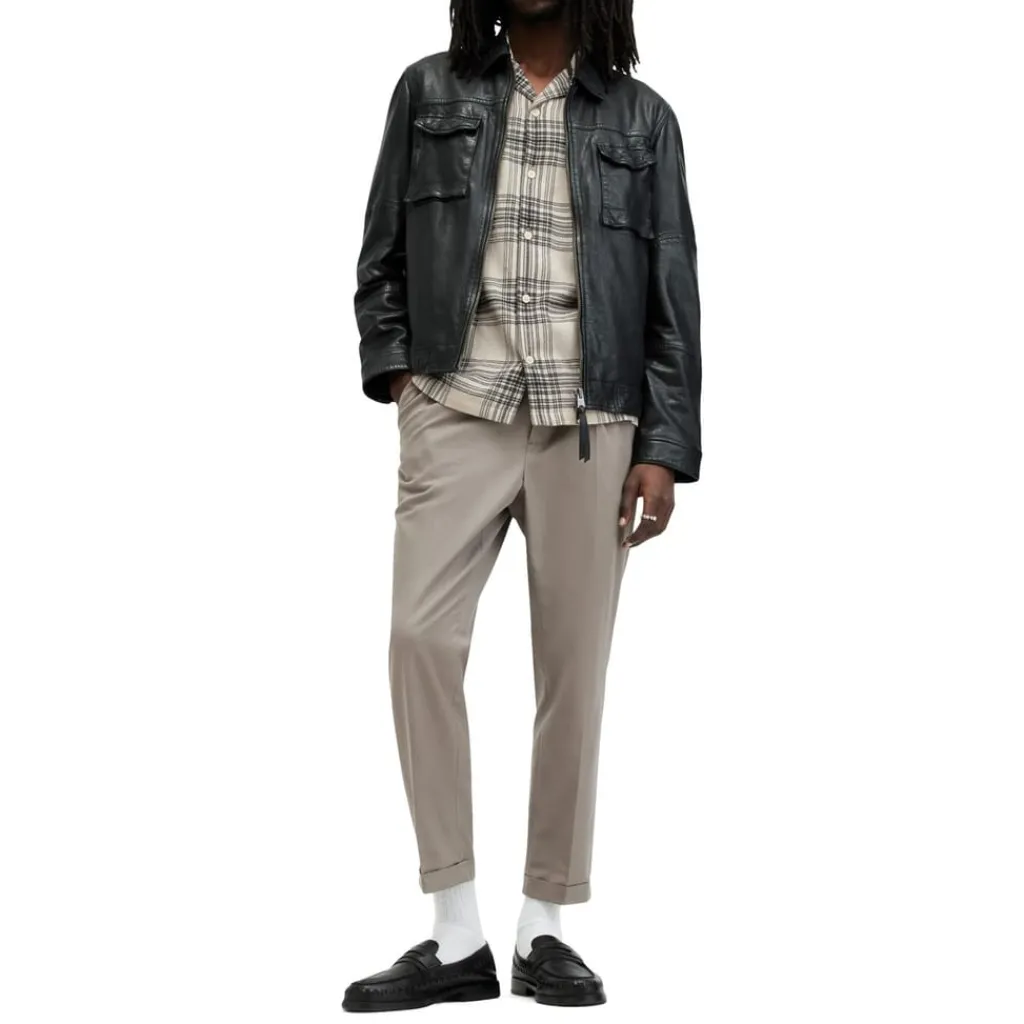 Shirts*AllSaints Padres Relaxed Fit Short Sleeve Shirt in White