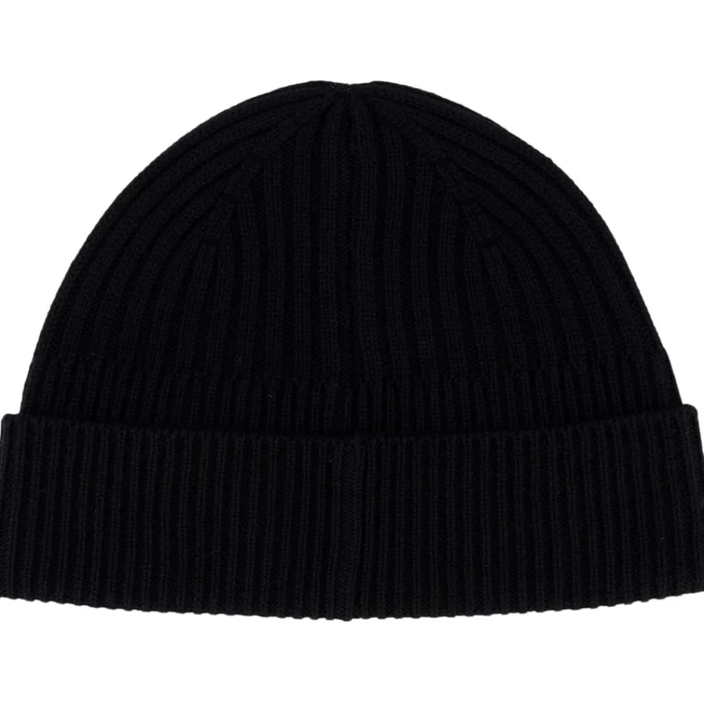 Caps-Hats*AllSaints Rib Mix Beanie in Black
