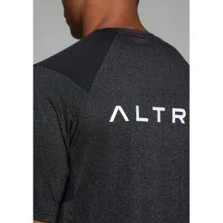 Fitness And Gymwear*ALTRYN Rydal Training Space Dye T-Shirt in Grey