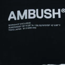 Gloves-Scarves-Umbrellas*Ambush Printed Logo Scarf in Black-White