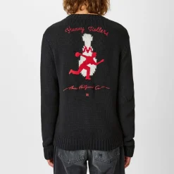 Knitwear*Amiri Bowling Crewneck Jumper in Black