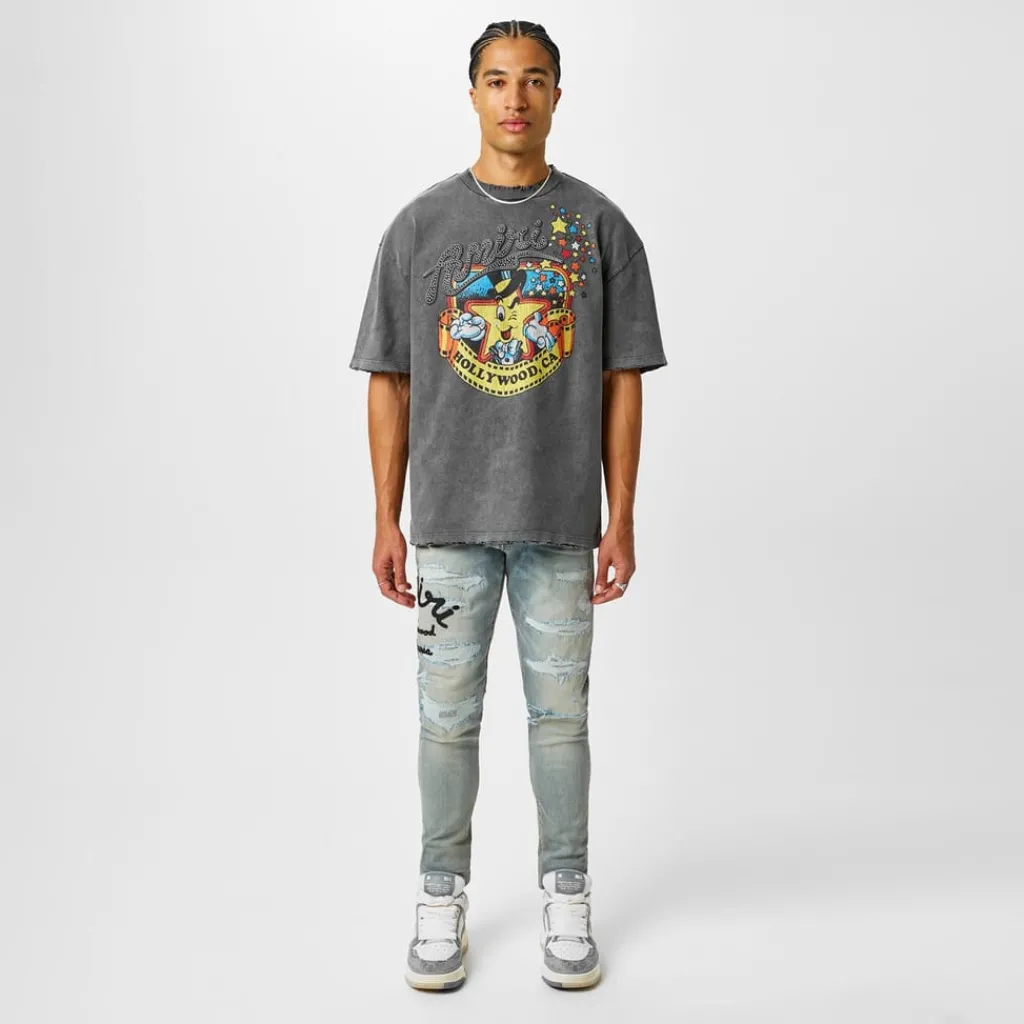 Jeans*Amiri Hollywood Thrasher Jeans in Blue