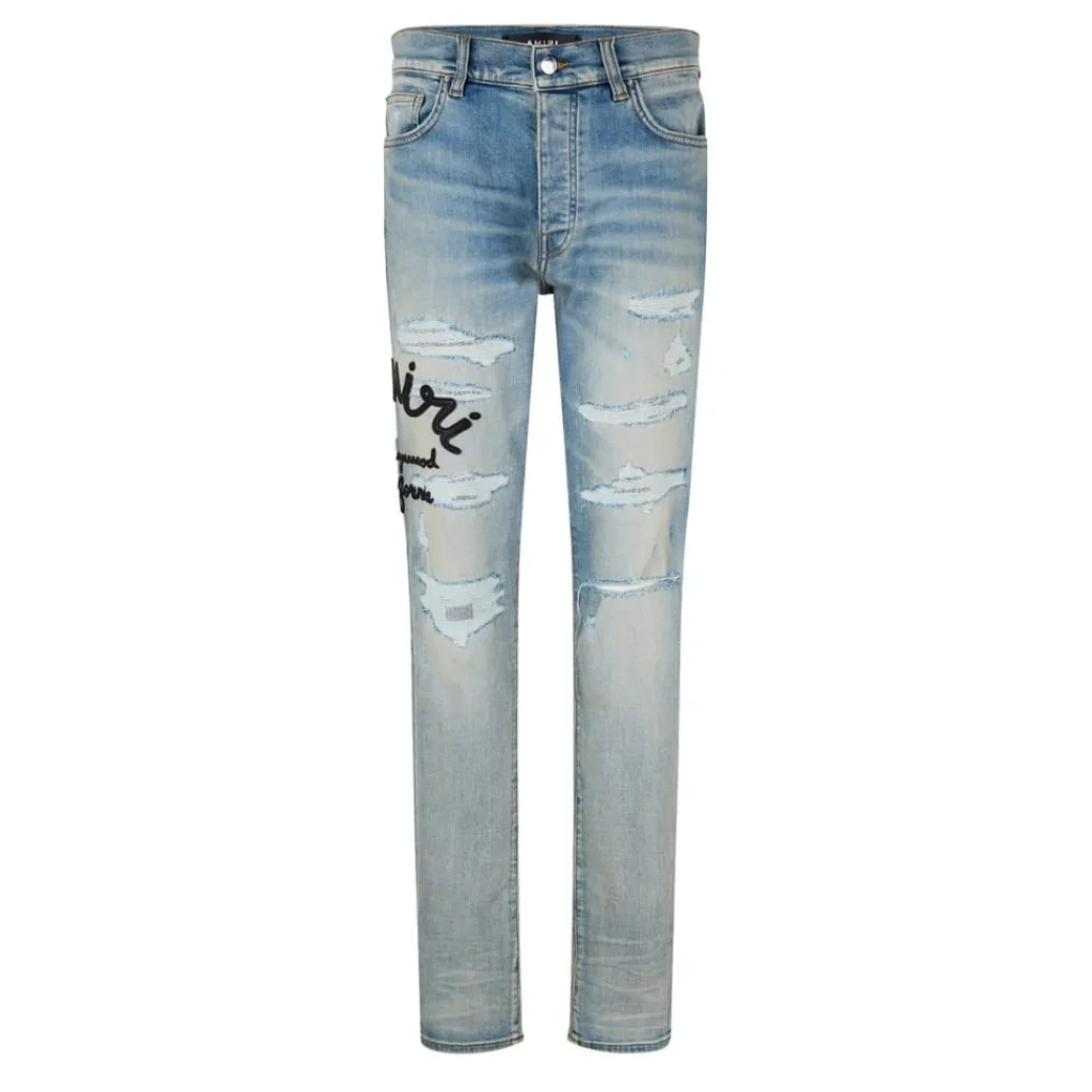 Jeans*Amiri Hollywood Thrasher Jeans in Blue