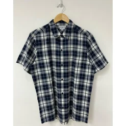 Fitness And Gym Tops*Another Influence Check Regular Fit Point Collar Shirt in Blue