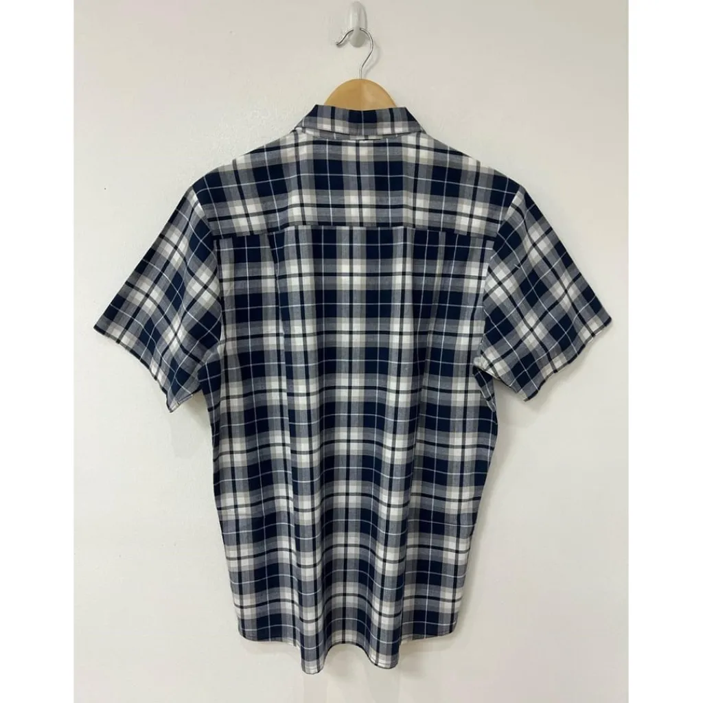 Fitness And Gym Tops*Another Influence Check Regular Fit Point Collar Shirt in Blue