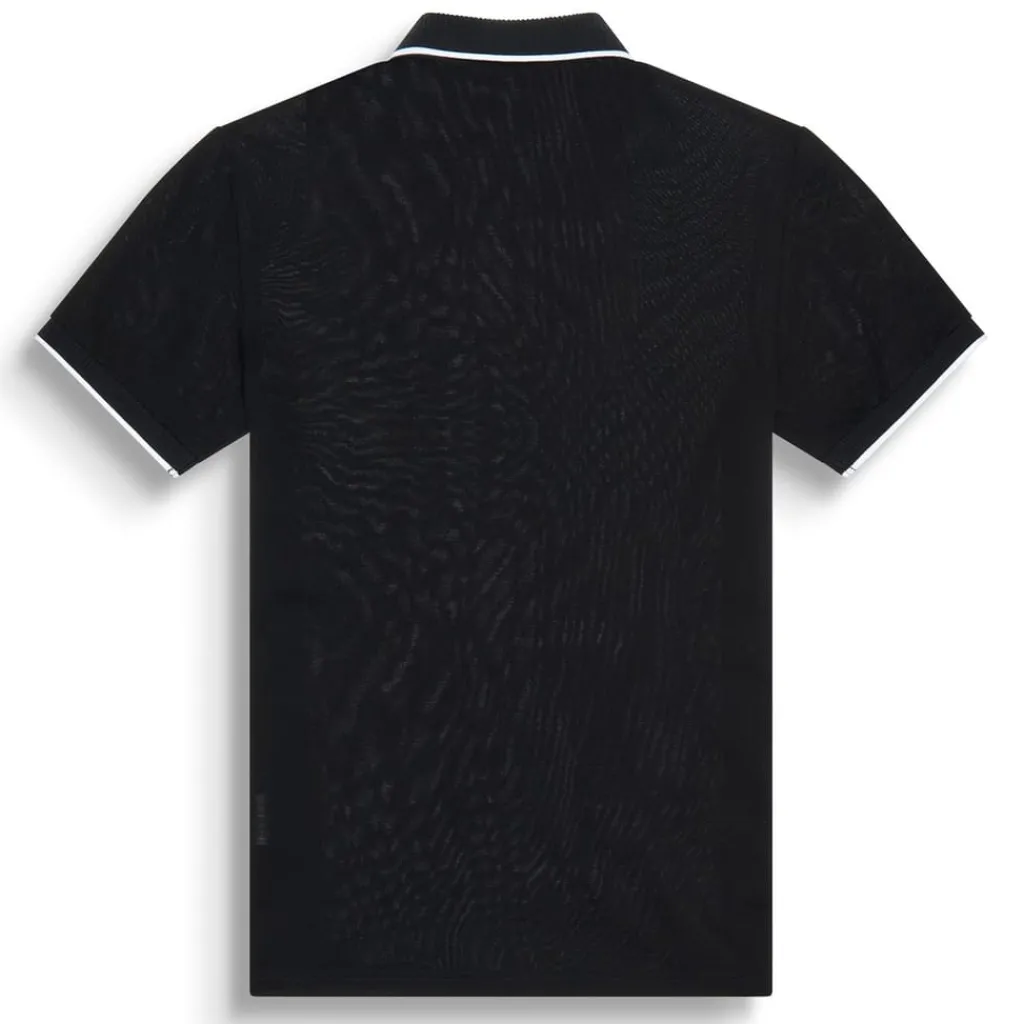 Polo Shirts*Antony Morato Fit Polo T-Shirt In Black Cotton Pique With Logo in Black