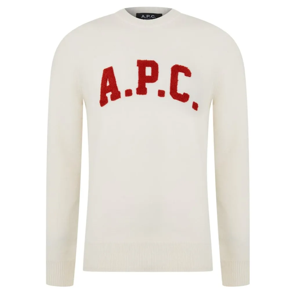 Knitwear*APC Joshua Pullover Jumper in White