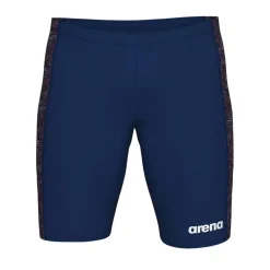 Fitness And Gym Shorts*Arena Mens Abstract Tiles Jammer Swim Shorts in Navy Red