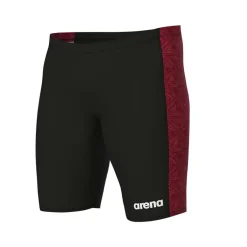 Fitness And Gym Shorts*Arena Mens Abstract Tiles Jammer Swim Shorts in Black Red