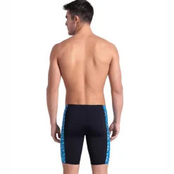 Fitness And Gym Shorts*Arena Mens Pooltiles Jammer Swim Shorts in black blue