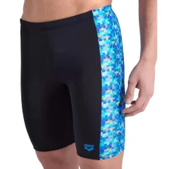 Fitness And Gym Shorts*Arena Mens Pooltiles Jammer Swim Shorts in black blue
