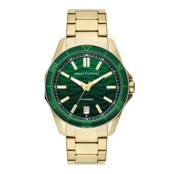 Jewellery-Watches*Armani Exchange Exchange Mens Three Hand Date, Gold Tone Stainless Steel Watch, Ax1951 in Gold