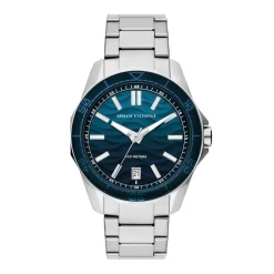 Jewellery-Watches*Armani Exchange Exchange Mens Three Hand Date, Stainless Steel Watch, Ax1950 in Silver
