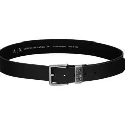 Belts*Armani Exchange Exchange Mens Inner Logo Belt in Brown