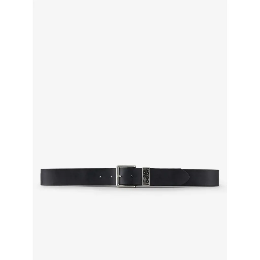 Belts*Armani Exchange Exchange Mens Inner Logo Belt in Brown