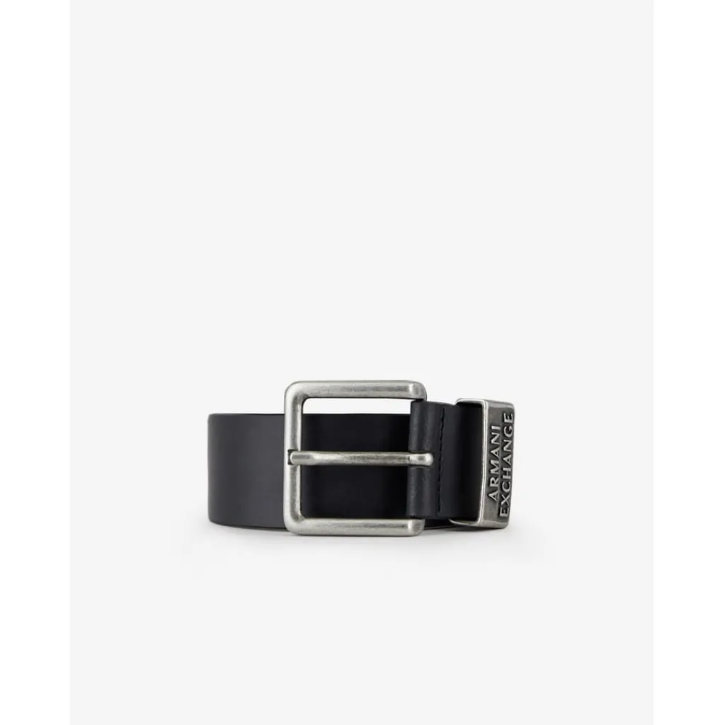 Belts*Armani Exchange Exchange Mens Inner Logo Belt in Brown