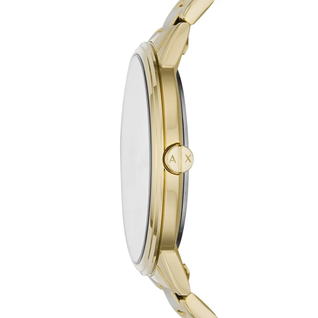 Jewellery-Watches*Armani Exchange Exchange Three Hand Watch And Bracelet Gift Set in Gold
