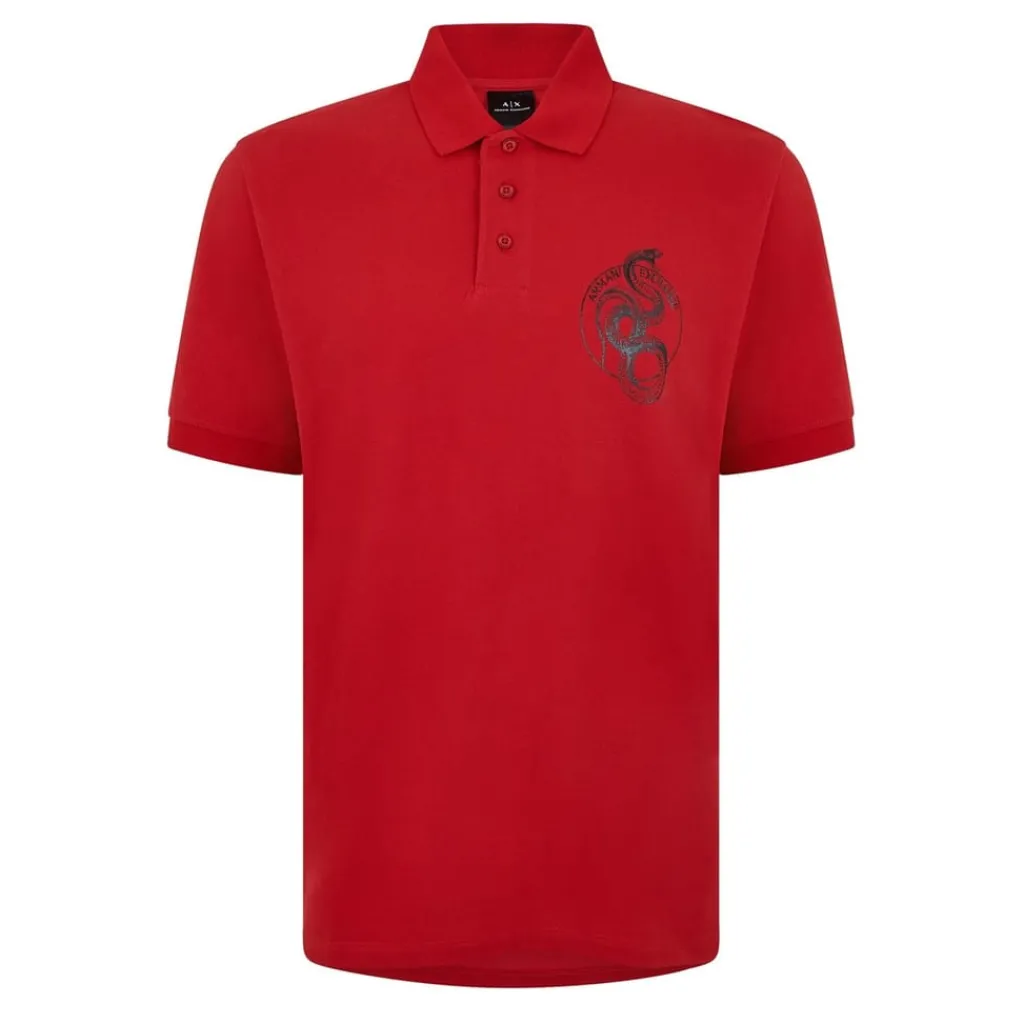 Polo Shirts*Armani Exchange Exchange Regular Fit Short Sleeve Shirt in Red