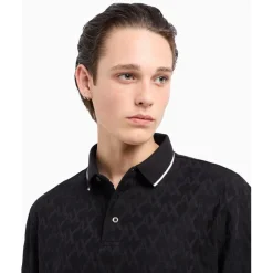Polo Shirts*Armani Exchange Regular Fit Collared Polo Shirt in Black